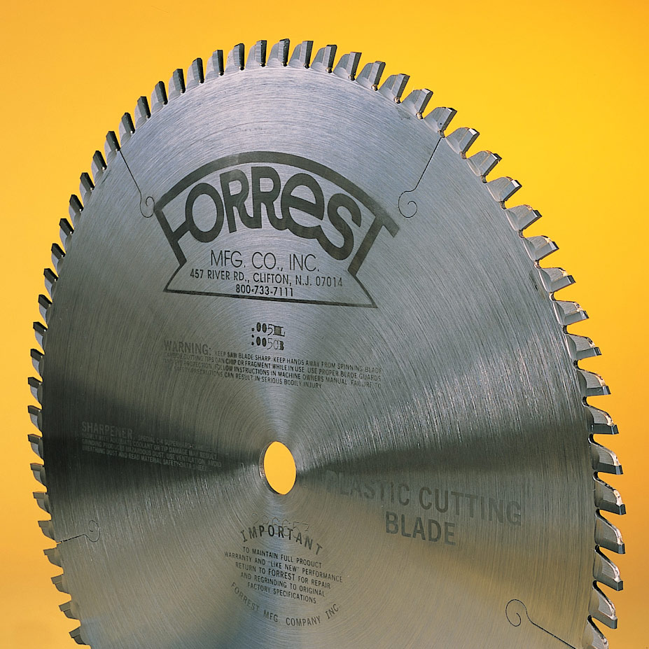 Forrest 10 x 80 Tooth No-Melt Saw Blade, 3/32 in. Kerf Industrial  Woodworking Machinery and Supplies